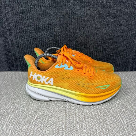 Hoka One One Clifton 9 Solar Flare Sherbet Orange Running Shoes Mens 8.5 D main image 7